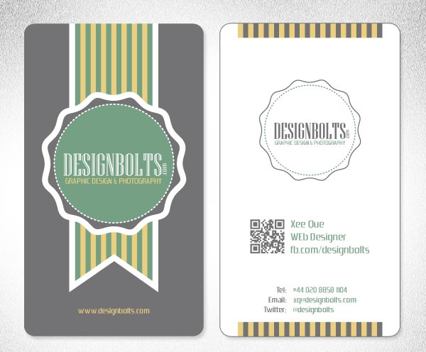 Free Simple Yet Elegant Vintage Business Card Design Template ai eps